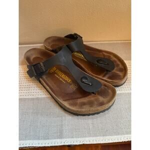 Birkenstock Gizeh Birko-Flor Black Size 39 Lightly used condition